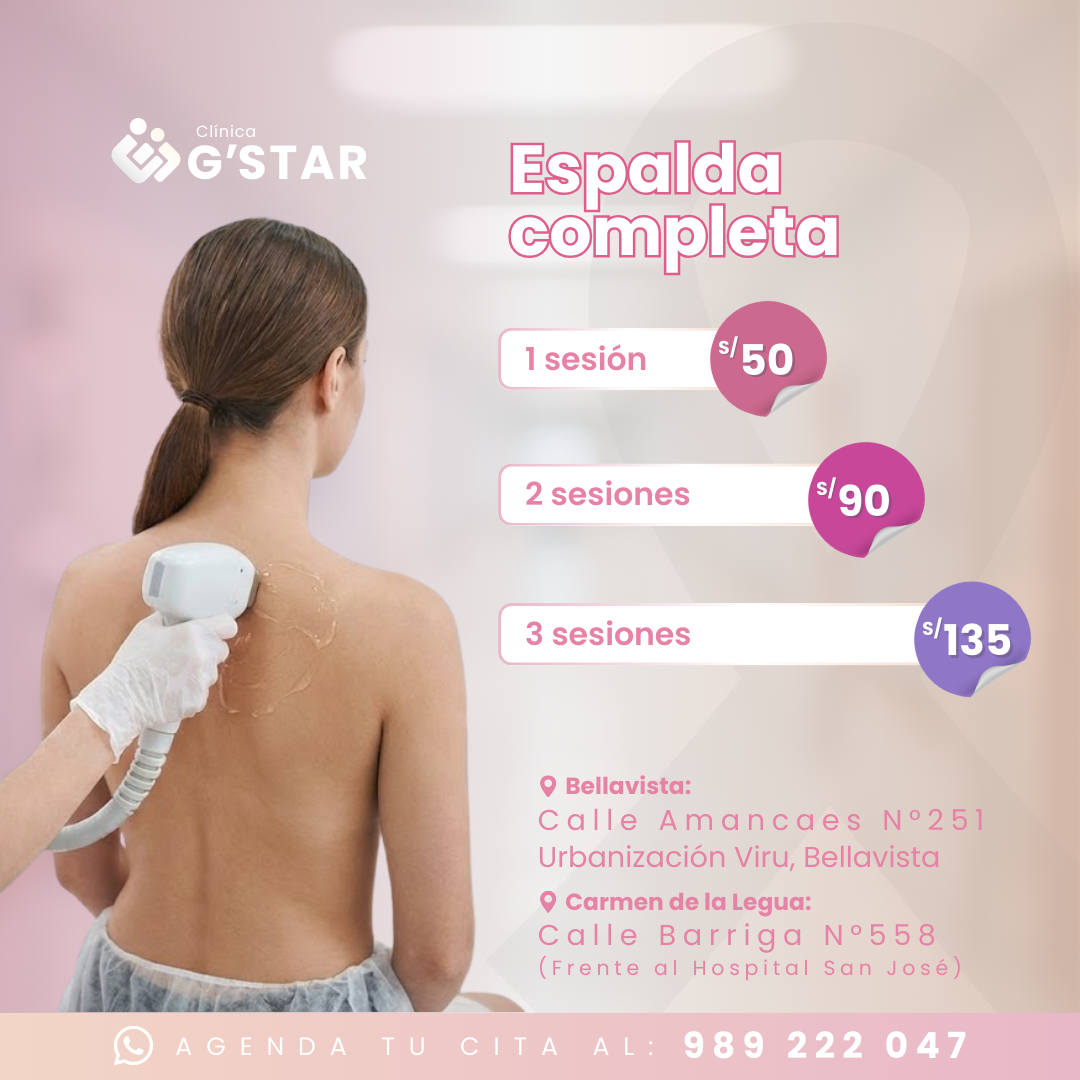 Depilación láser espalda completa